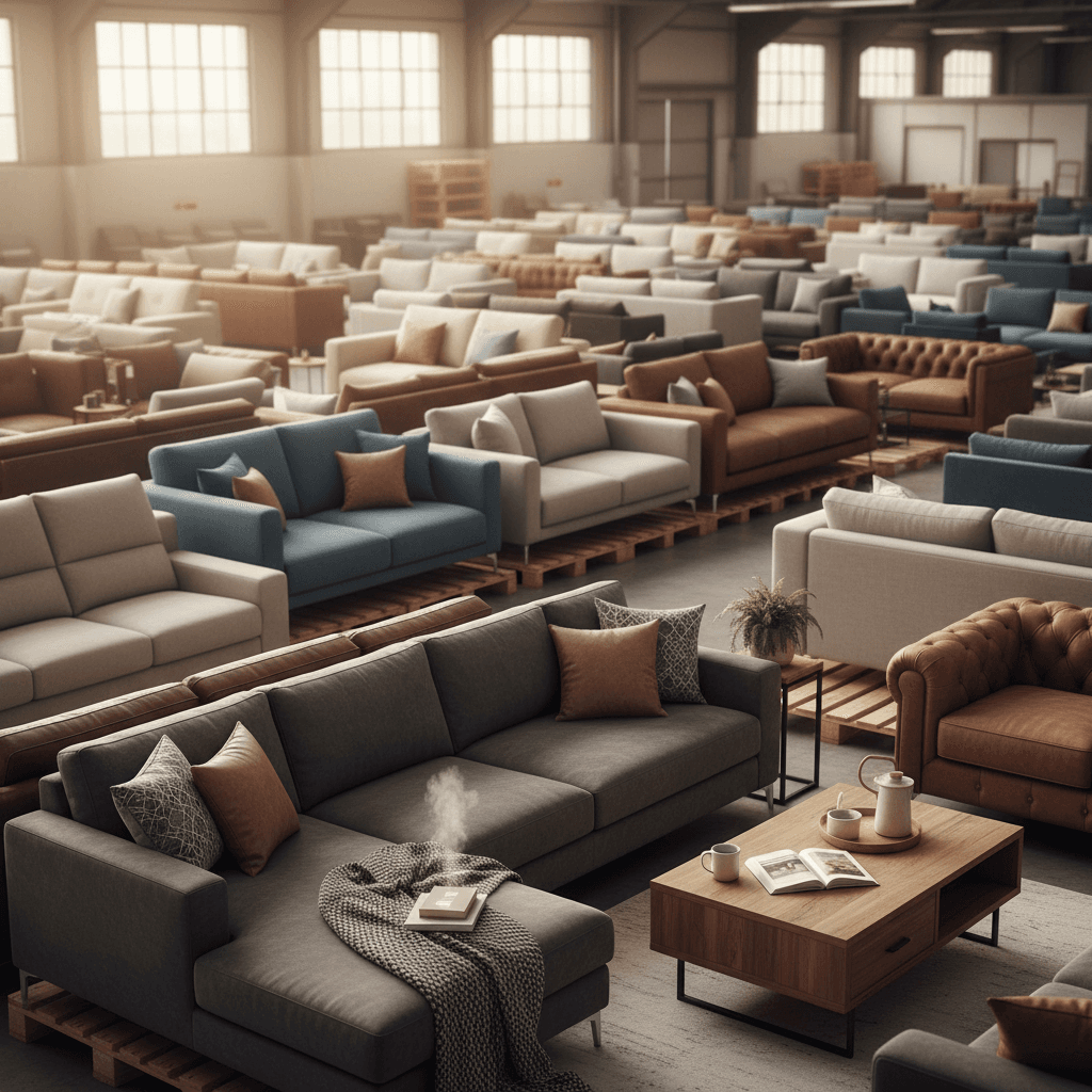 طريقك إلى أريكة أحلامك بسعر ذكي: من المستودع إلى غرفة المعيشة